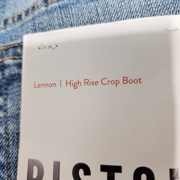 NEW Anthropologie Pistola Lennon High Rise Graduated Crop Boot Jeans Distressed - Picture 2 of 13